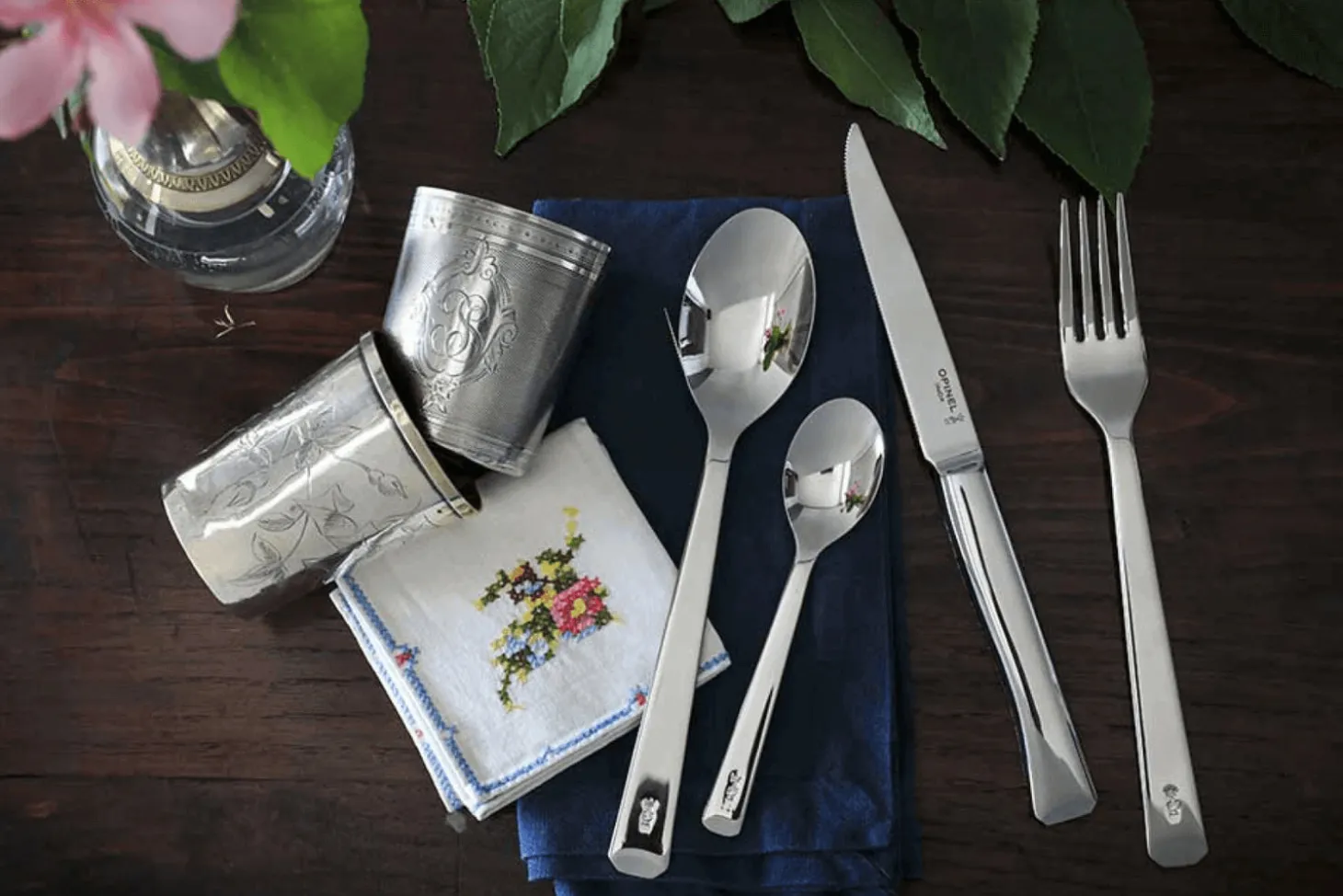 Boîte de 4 cuillères de table Opinel Perpétue tout en acier inox