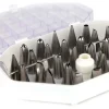 Boîte de douilles en acier inoxydable pour décors fins - 26 ou 52 douilles