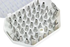 Boîte de douilles en acier inoxydable pour décors fins - 26 ou 52 douilles