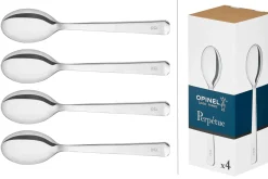 Boîte de 4 petites cuillères Opinel Perpétue tout en acier inox