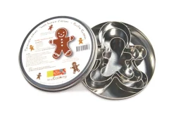 Boîte 3 emporte-pièces Scrapcooking en inox - Bonhommes pain d'épice