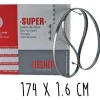 Boîte 5 lames dentées FISCHER Super acier suédois 174cm pour scie électrique à ruban largeur 16mm
