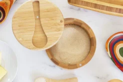 Boîte à sel de Guérande magnétique Totally Bamboo Big Dipper avec cuillère