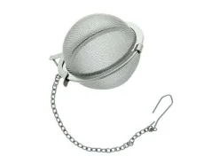 Boule à thé ergonomique acier inox tamis 45mm avec chaînette