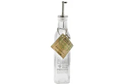 Bouteille à huile / vinaigre KitchenCraft World of Flavours en verre décoré 270ml