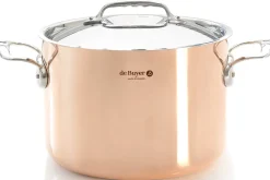 Braisière en cuivre inox 24cm De Buyer Prima Matera compatible induction avec couvercle