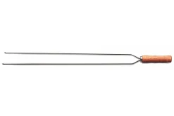 Brochette double Tramontina Churrasco en inox et bois 75cm