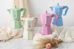 Cafetière italienne Bialetti Moka Exclusive bleu clair