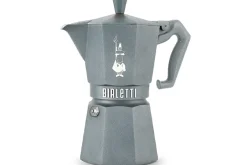 Cafetière italienne Bialetti Moka Exclusive Octagonal induction gris argent
