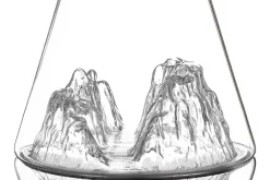 Carafe à eau Alaskan Maker Topographic Grand Canyon en verre cristallin