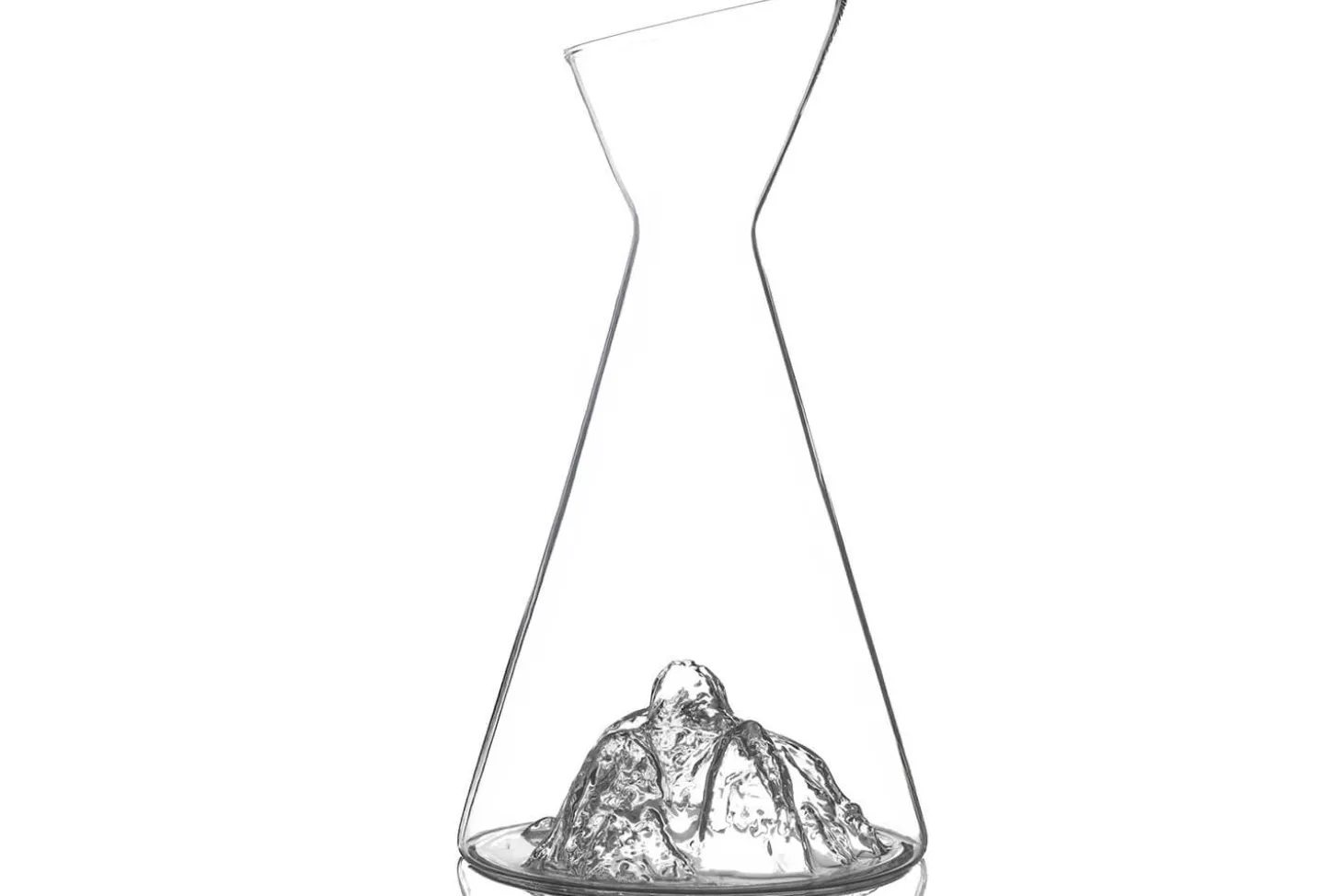 Carafe à eau Alaskan Maker Topographic Aiguille du midi en verre cristallin
