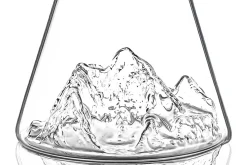 Carafe à eau Alaskan Maker Topographic Everest en verre cristallin