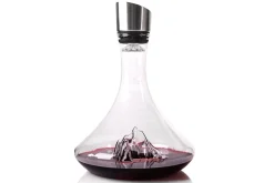 Carafe à vin Alaskan Maker Topographic Mont Blanc en verre cristallin soufflé à la main