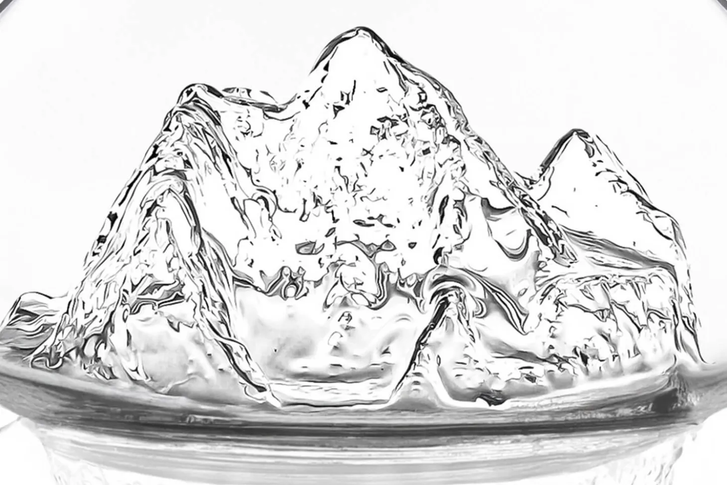 Carafe à vin Alaskan Maker Topographic Mont Everest en verre cristallin
