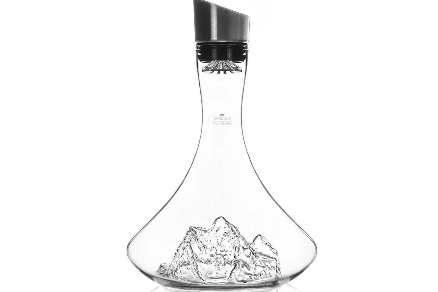 Carafe à vin Alaskan Maker Topographic Mont Everest en verre cristallin