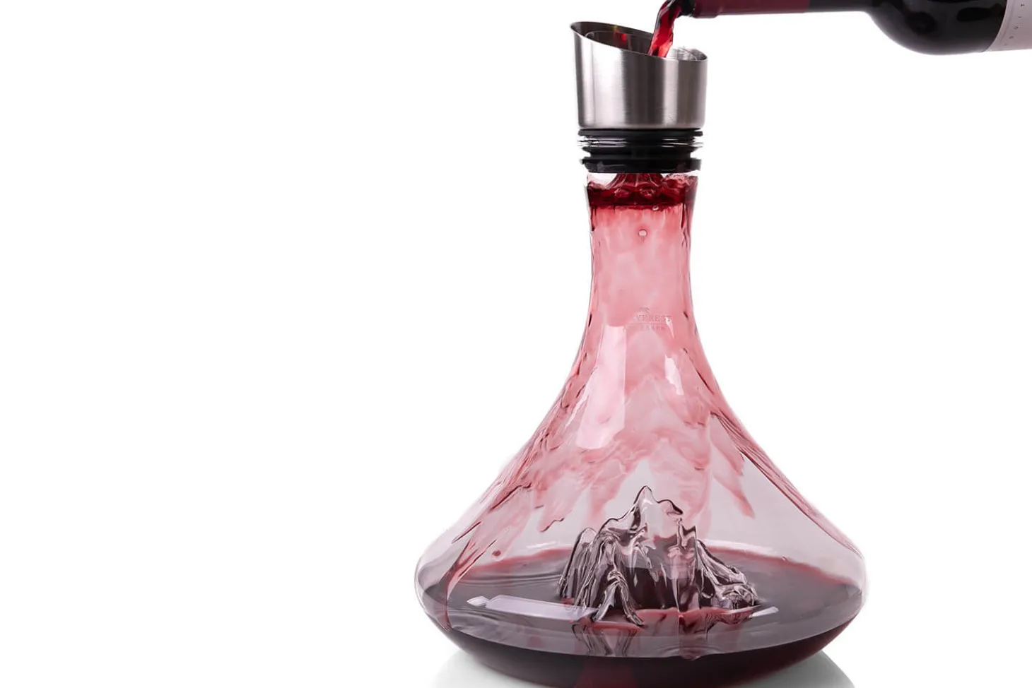 Carafe à vin Alaskan Maker Topographic Mont Everest en verre cristallin