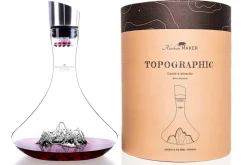 Carafe à vin Alaskan Maker Topographic Aiguille du Midi en verre cristallin