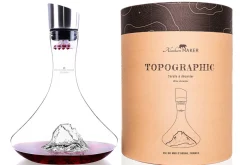 Carafe à vin Alaskan Maker Topographic Pic du midi en verre cristallin