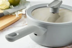 Casserole antiadhérente Berghoff Leo Balance Moonmist 18cm avec couvercle