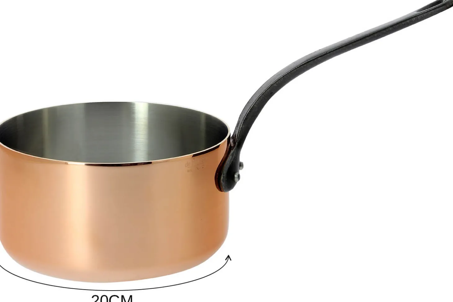 Casserole en cuivre De Buyer Inocuivre poignée en fonte d'acier