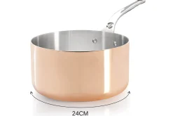 Casserole en cuivre inox De Buyer Prima Matera poignée en fonte d'inox compatible induction
