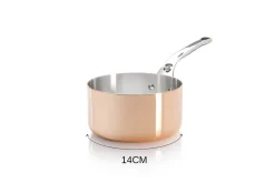Casserole en cuivre inox De Buyer Prima Matera poignée en fonte d'inox compatible induction
