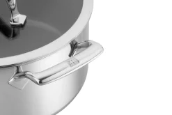 Casserole Zwilling Peak Ceraforce® HyCoat en acier inoxydable et revêtement céramique avec couvercle en verre