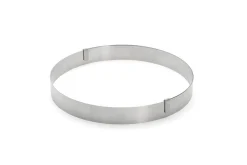 Cercle à entremets extensible De Buyer en inox hauteur 3cm - 18 à 36cm