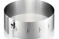 Cercle à gâteaux extensible Gefu Tondo Clip en acier inoxydable hauteur 10cm
