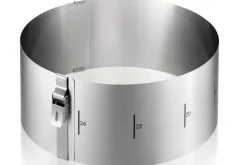 Cercle à gâteaux extensible Gefu Tondo Clip en acier inoxydable hauteur 10cm