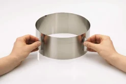 Cercle à gâteaux extensible Gefu Tondo en inox hauteur 8,5cm