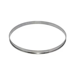 Cercle à tarte De Buyer acier inox bord roulé 28cm - hauteur 2cm