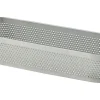 Cercle à tarte oblong perforé 14x5x2cm en inox