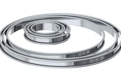 Cercle à tarte perforé rond De Buyer en inox
