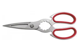 Ciseaux de cuisine Ambrogio Sanelli 21cm acier inoxydable manche rouge