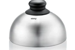 Cloche à burger et fondante Gefu BBQ en acier inox diamètre 15cm