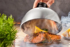 Cloche à burger et fondante Gefu BBQ en acier inox diamètre 15cm