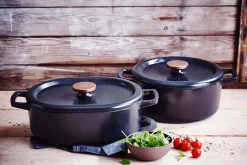 Cocotte ovale Beka Nori en fonte émaillée 31cm