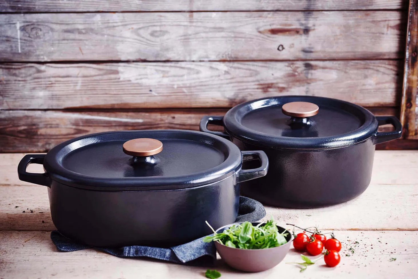 Cocotte ovale Beka Nori en fonte émaillée 31cm