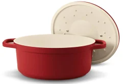 Cocotte ovale Beka Plume en aluminium 31cm - Rouge