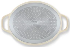 Cocotte ovale Beka Plume en aluminium 31cm - Beige