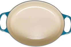 Cocotte ovale en fonte émaillée Le Creuset Signature 29cm Deep Teal