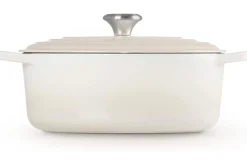 Cocotte ovale en fonte émaillée Le Creuset Signature 29cm Meringue