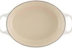 Cocotte ovale en fonte émaillée Le Creuset Signature 29cm Meringue