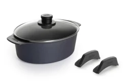Cocotte ovale Woll Diamond Lite en fonte d'aluminium + anses amovibles polymère
