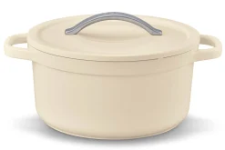 Cocotte ronde Beka Plume en aluminium 24cm - Beige