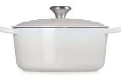 Cocotte ronde en fonte émaillée Le Creuset Signature 24cm Meringue