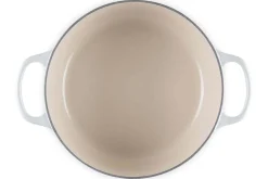 Cocotte ronde en fonte émaillée Le Creuset Signature 24cm Meringue