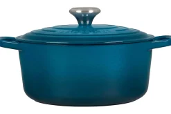 Cocotte ronde en fonte émaillée Le Creuset Signature 24cm Deap Teal