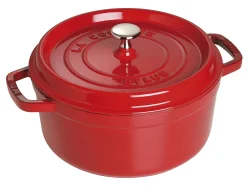 Cocotte ronde en fonte émaillée STAUB cerise